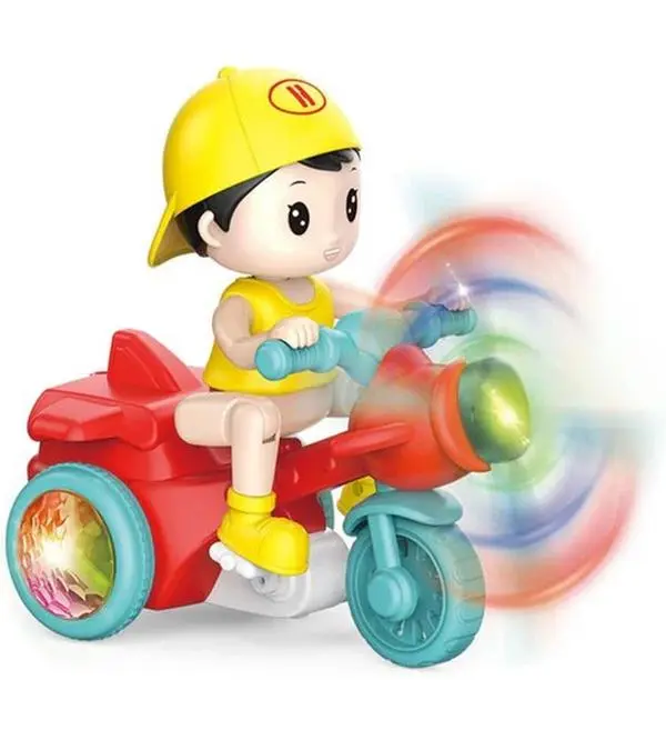 Cute Boys Electric Tricycle Toy Kindergarten Toys Kids Boys Electronic Toys Cartoon Motorcycle for Kids, Green