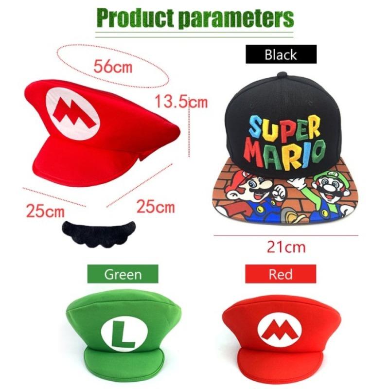 Product Introduction of Super Mario Cosplay Cap with Moustache Costume Menswear 33