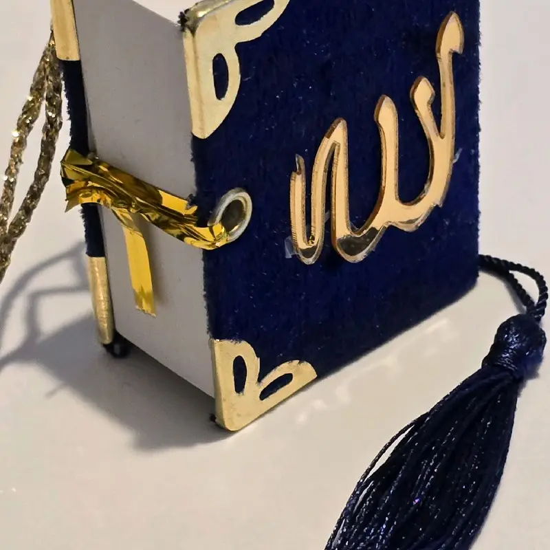 Islamic Full Mini Quran Dark Blue Unisex Car Hanging Accessory Ramadan Muslim Gift Decor Religious 1