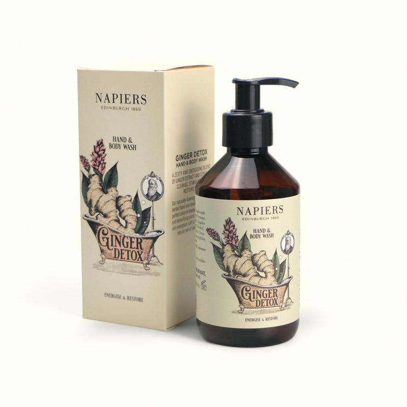 Napiers Ginger Detox Hand & Body Wash - Herbal Cleanser For Hand & Body - Naturally Foaming Plant Based Body Care Providing Gentle Cleansing Comfort With The Light Scent Of Citrus And Ginger 1