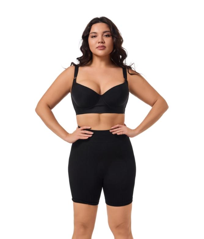 Product Introduction of [Curlady]Back Smoothing Bra PushUp Plus Size Bra HideBack Fat NoUnderwear Simple Wireless3/4Coverage Comfort Seamless Bra 2