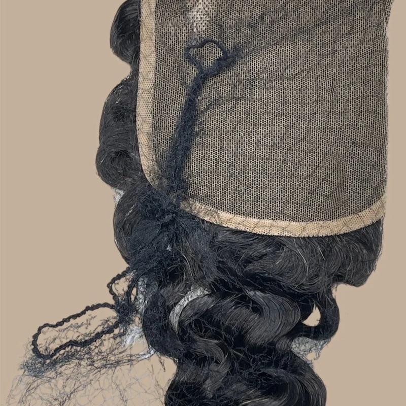 4x4" Lace Closure Brazilian Human Hair Extensions Frontal. 5