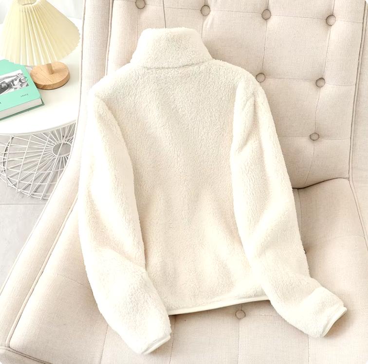 Fleece Coat Thicken Jacket Winter Warm Double-Sided Velvet Coral Fleece Coats Polar Fleece Jackets - Tops, Womenswear faux  fur teddy  jackets jacket  fashion christmas  jacket chav  coats beige  coat viral  fur winter  coats short  coat white  fur 1