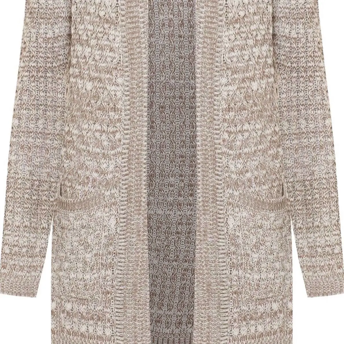 Women's Knit Open Two Pocket Cardigans - Fashionable and Comfortable - Knitwear, Womenswear Knitting Long Sleeve