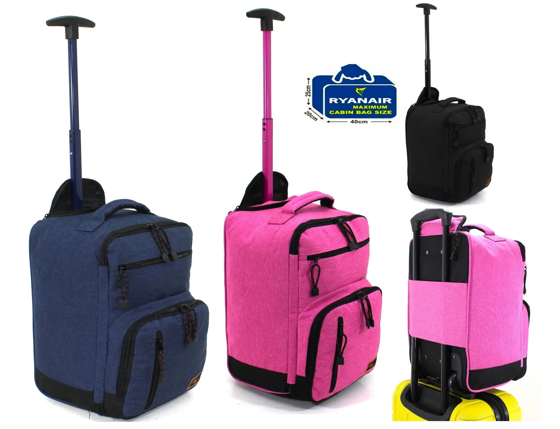 Ryanair 40x25x20cm under seat Cabin Bag Travel Hand Luggage Suitcase Trolley Bag