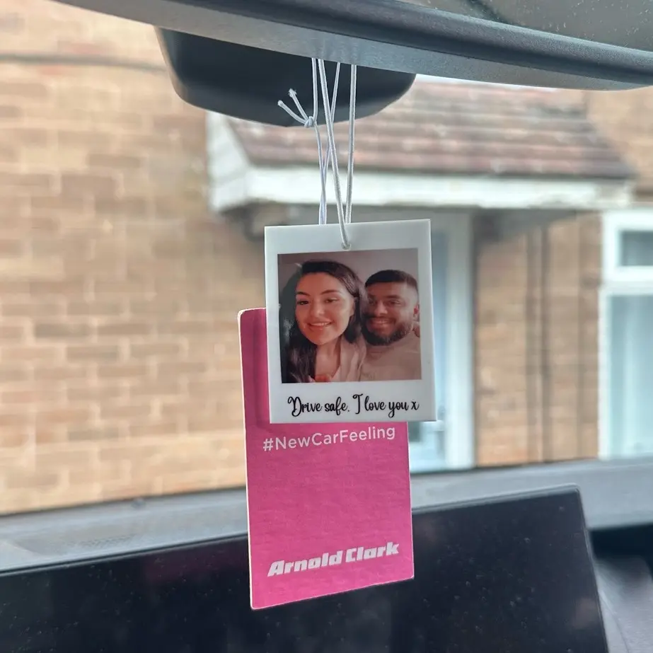 Personalised custom hanging car mirror decoration