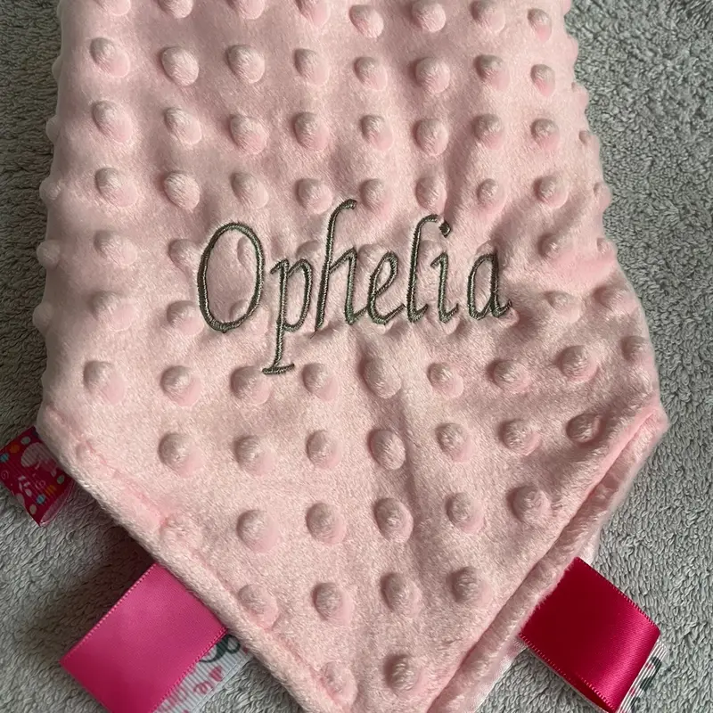Personalised taggie blanket 6