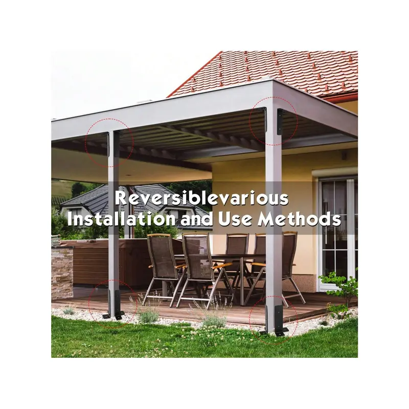 Versatile 8 - Piece Deck Post Anchor Set: Perfect For Multiple Post Sizes, Heavy - Duty Repair Solution 4