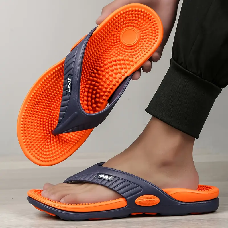 Acupressure Massage Slippers, Flip-Flops, Arch Support, Suitable for Adults, Unisex, Lightweight And Comfortable Summer Sandals with Shock Absorption And Anti-Slip Features, Ideal for Indoor And Outdoor Use at The Beach During Spring And Summer. 2