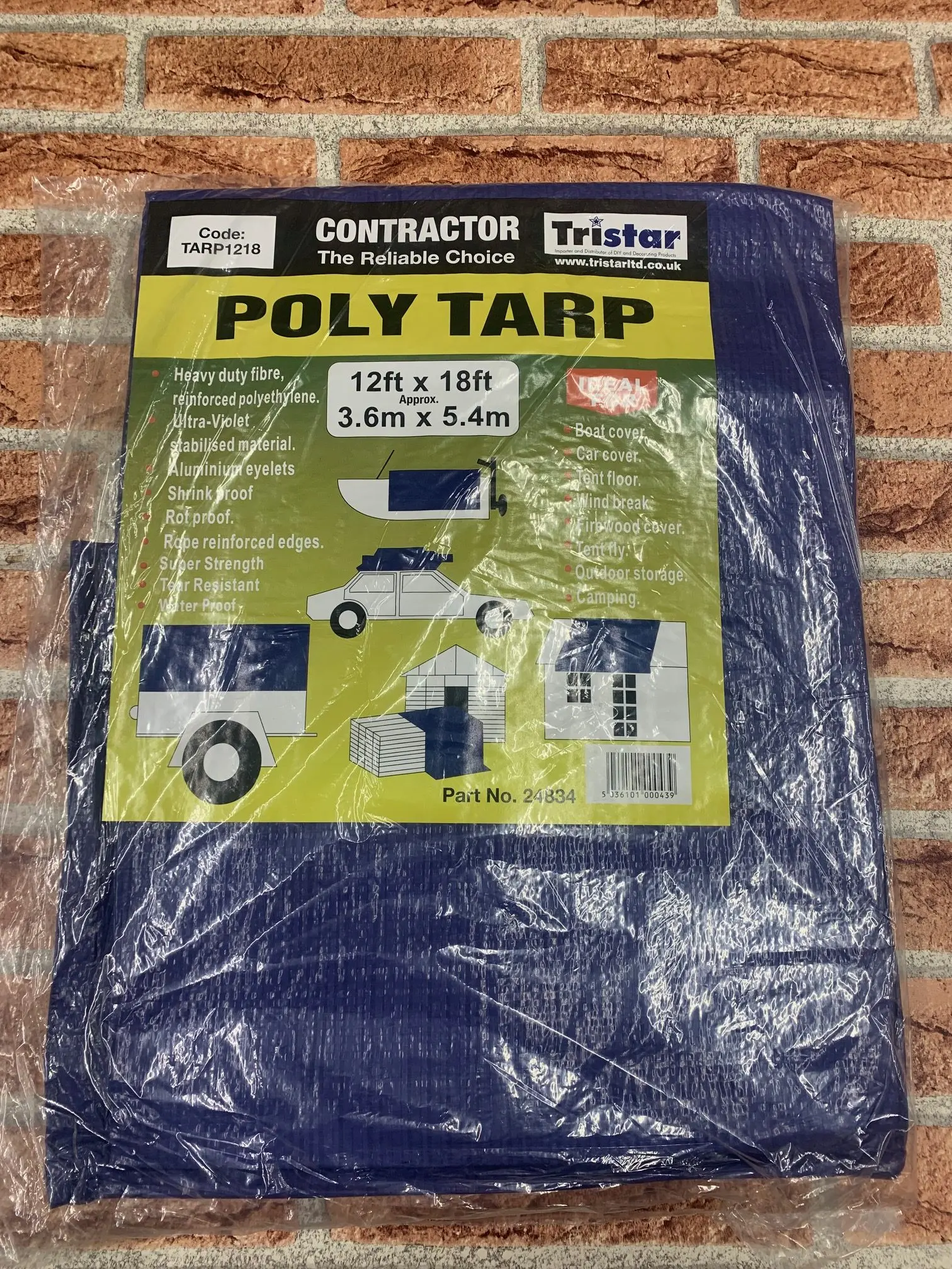 Tristar Poly Tarpaulin (12ft x 18ft Approx. 3.6m x 5.4m)