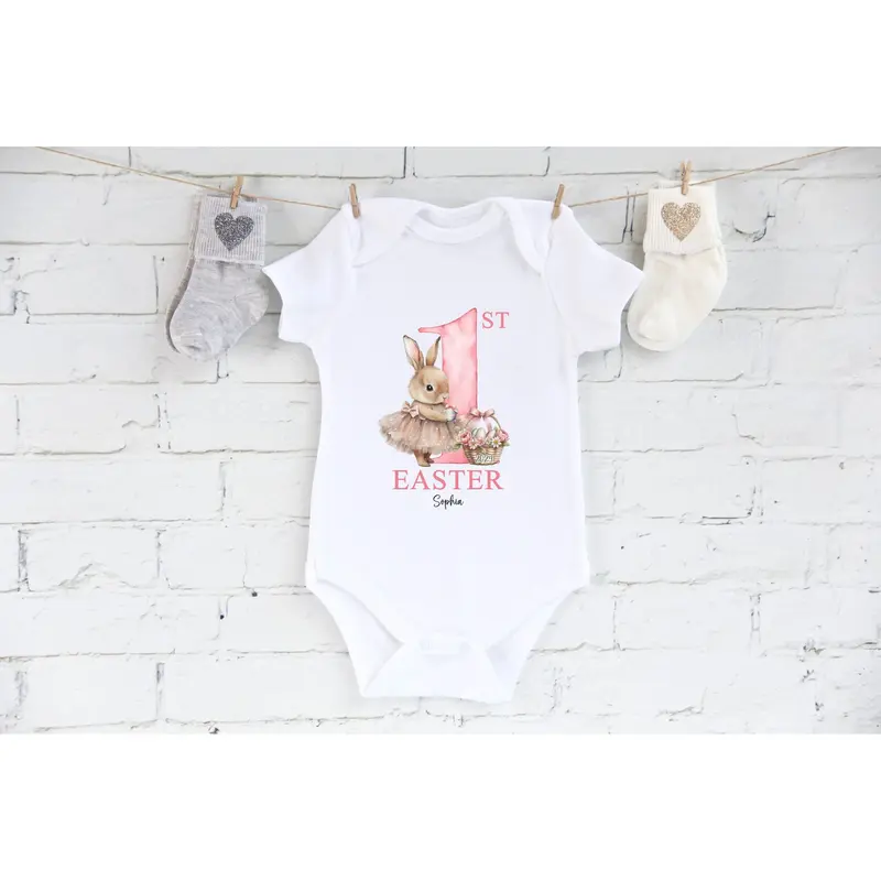 Personalised My First Easter Baby Girl Outfit First Easter 1st Easter - Easter 2