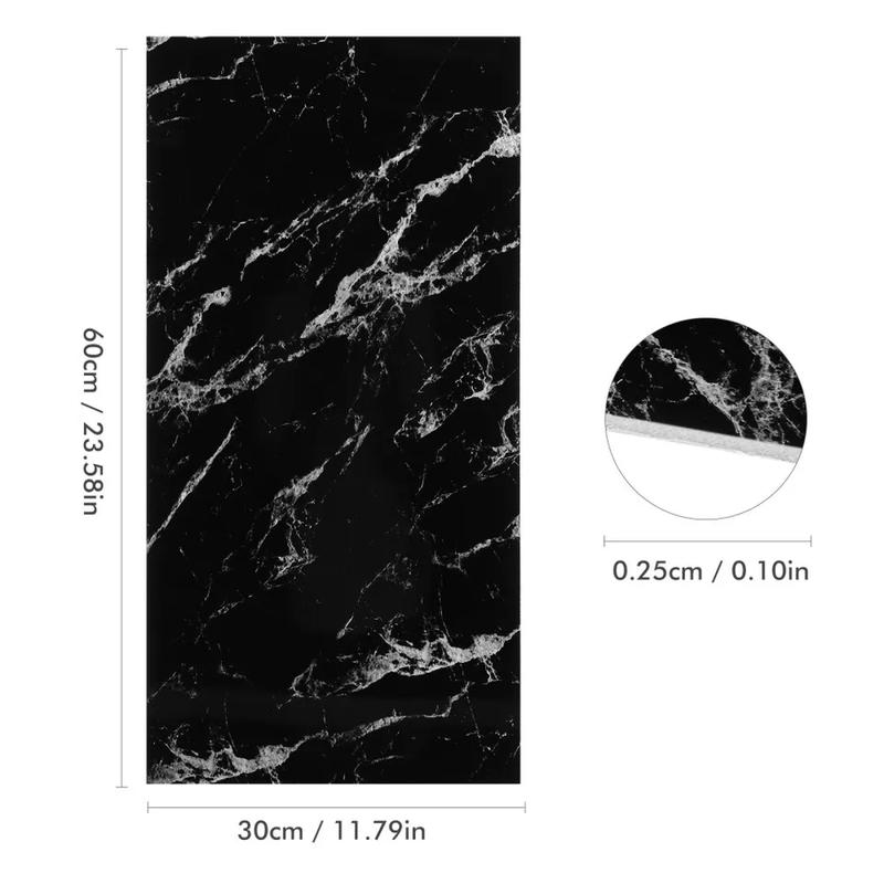 10 Sheets Peel & Stick 3D Tile Stickers Kitchen Bathroom Wall Stickers 60*30CM Decor Decorative Vinyl Decoration 4