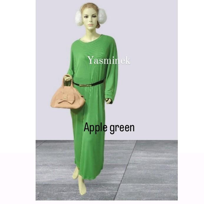 Viral Hawah Maxi Dress - Light Ribbed Batwing Solid Dress with Pockets, Size 10-22 - Casual 2