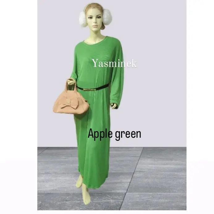 Viral Hawah Maxi Dress - Light Ribbed Batwing Solid Dress with Pockets, Size 10-22 - Casual 2
