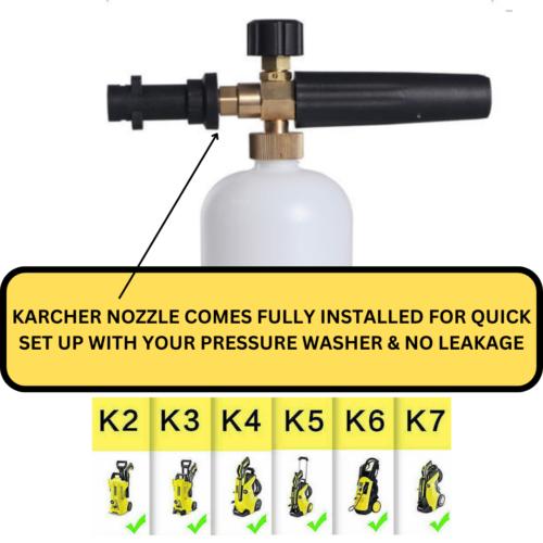 Product Introduction of 1L Snow Foam Lance Cannon Bottle for Karcher K2-K7 Car Pressure Washer Gun 8
