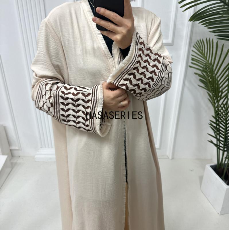 Product Introduction of HASASERIES HS1224 Beautifully embroidered fringed cardigan robe 17