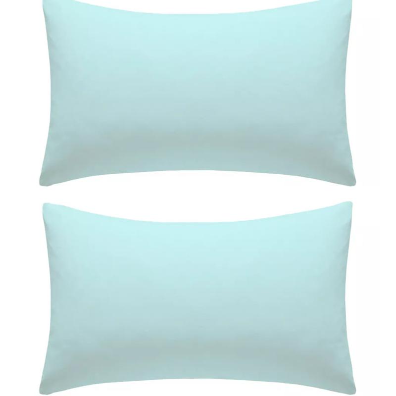 2x Luxury Polycotton Plain Pillowcases Standard Size 50x75cm Housewife Pair Vibrant Multiple Colors Easy Care 4
