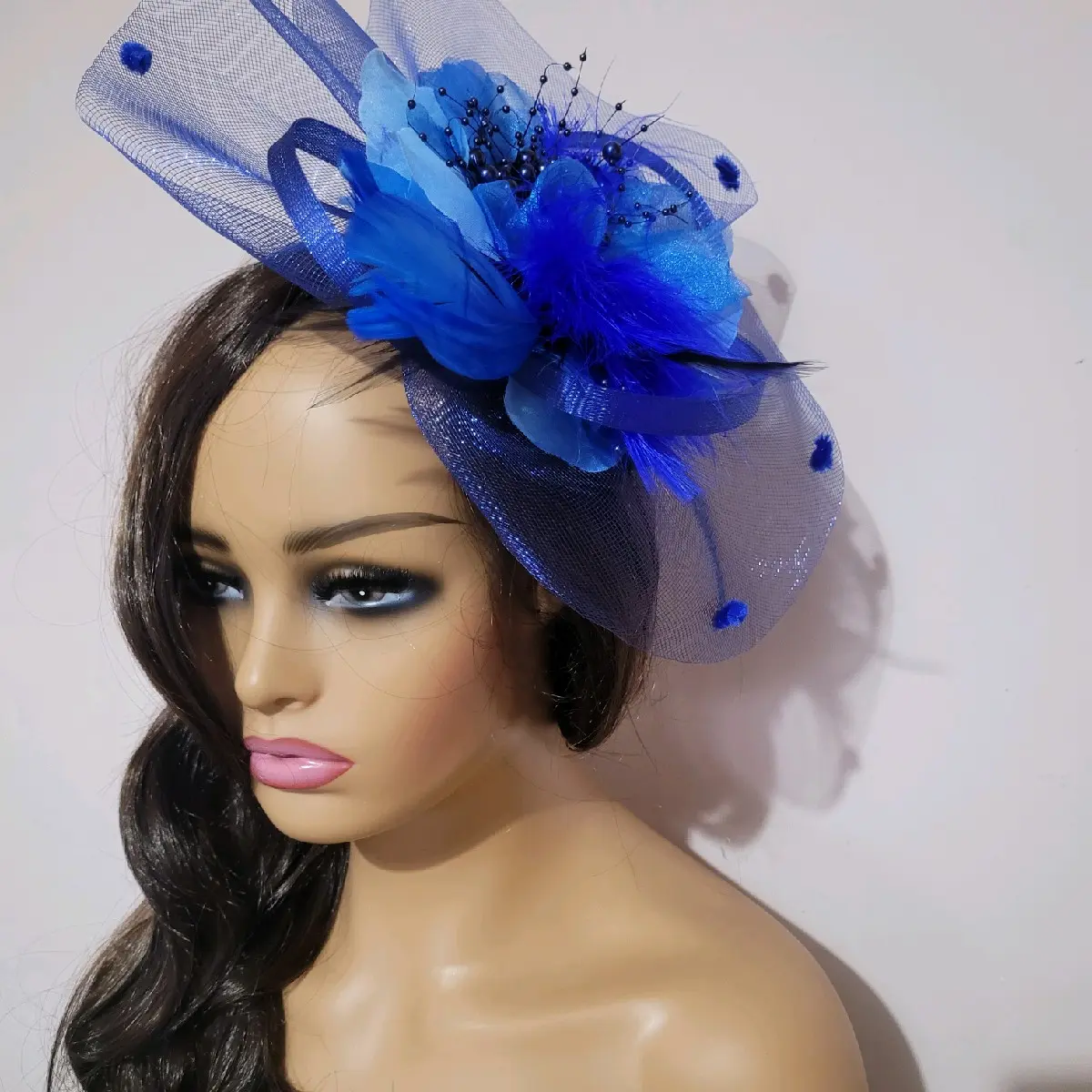 Blue Maria Fascinator ideal for wedding racing and special occasions