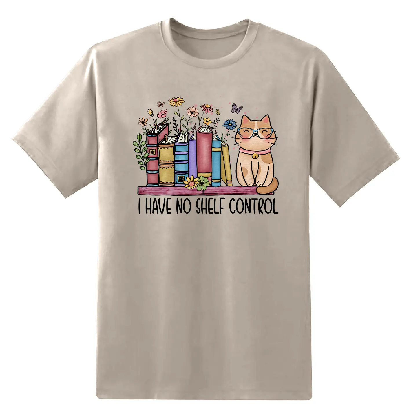 DASHY Cat Books Coffee Funny Kitty Design T-Shirt for Boys and Girls Perfect Christmas gifts, Sizes  Small-3XL teeshirt