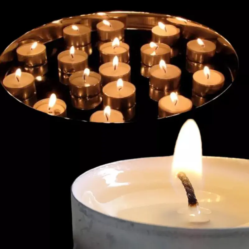 Tea Night Lights Candles 4 HOUR LONG BURN Unscented Tealights Nightlight 4HR 3