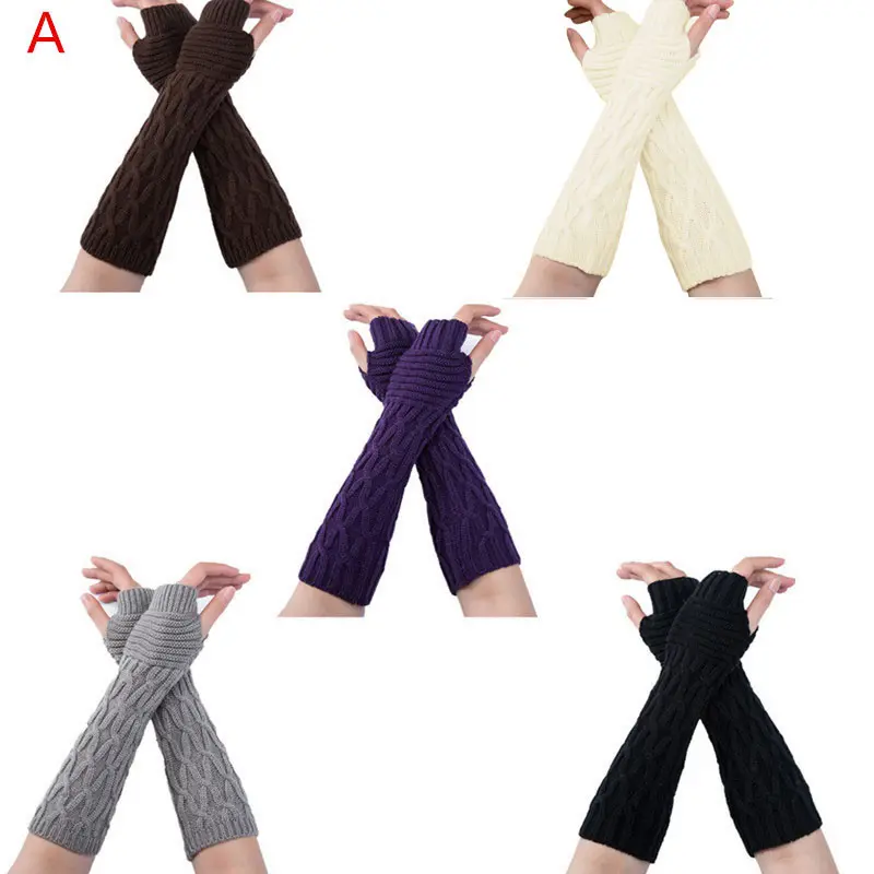 Fashion Fingerless Knitted Gloves for Women and Men - Mitten Warmer Arm and Finger Cover for Winter leather  fingerless fingerless  gloves hand  gloves 1
