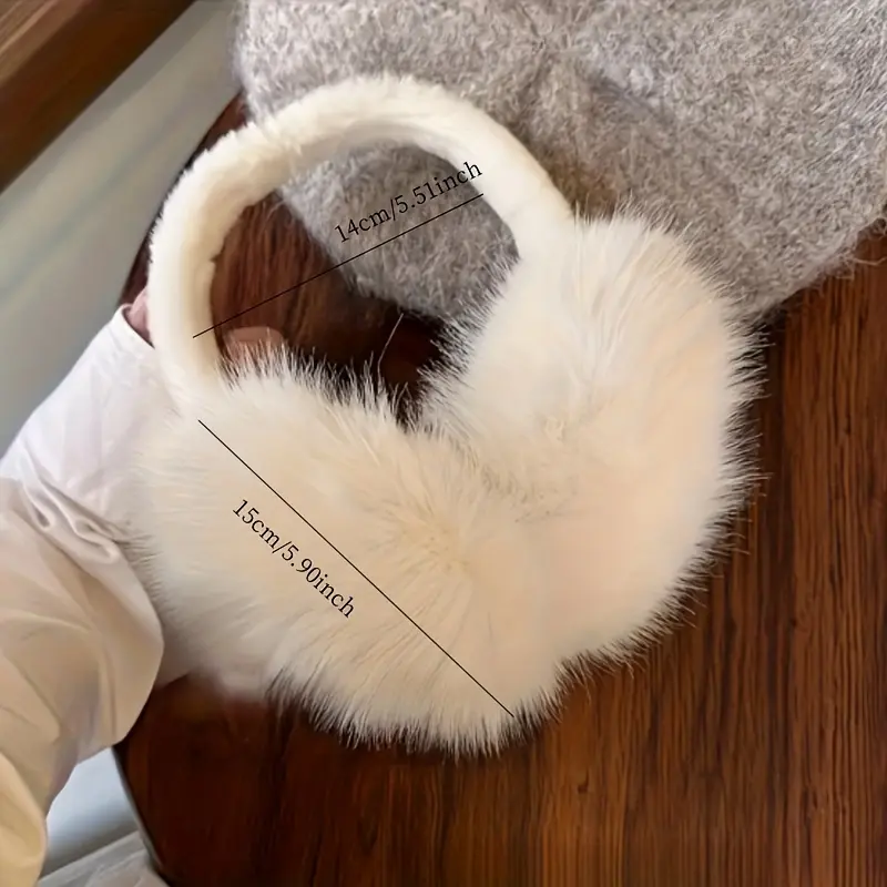 Cozy & Stylish Women's Plush Earmuffs - Windproof, Warm, Foldable Design for Winter Comfort 3