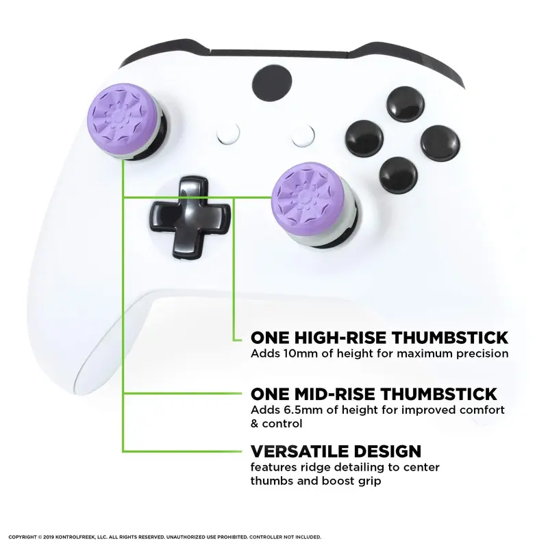 FPS Freek Galaxy Purple for Xbox One and Series X Controller/2 Performance Thumbsticks for Xbox Replacement Console Durable Smartphone 3