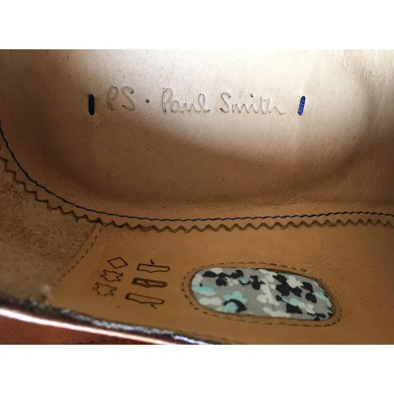 Pre Owned Paul Smith Shoes "PS Collection" TAN Leather Carson Oxford Brogue  UK 7  EU 41 Footwear Comfort 4