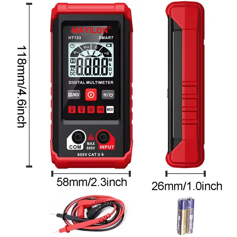 Professional Digital Multimeter Voltmeter Ohmmeter Ammeter Multi Tester Meter UK 1