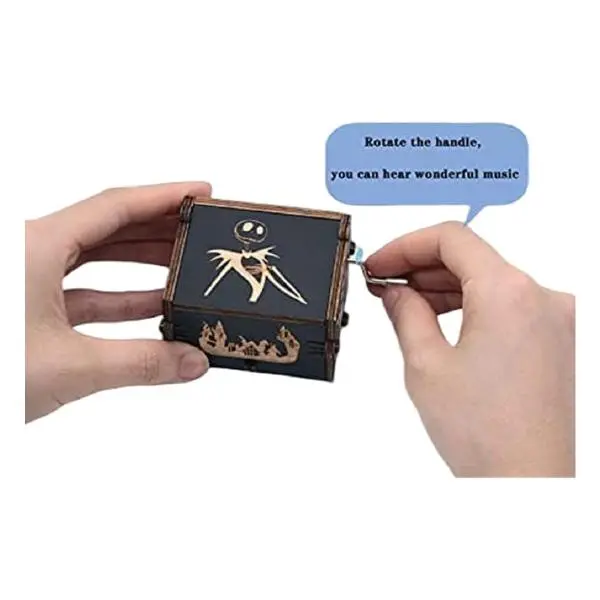 Hand Crank Wooden Musical Box Toy - This is Halloween Tune - The Nightmare Before Christmas 4