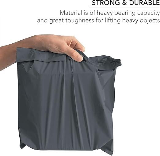 100 Mixed Mailing Poly Postal Self Seal Bags 4 Sizes 25 from Each Small to Large Mailing Bags Postage Packaging Assorted Mailers Posting Shipping Post Parcel Package Bags (Black/Grey) 3