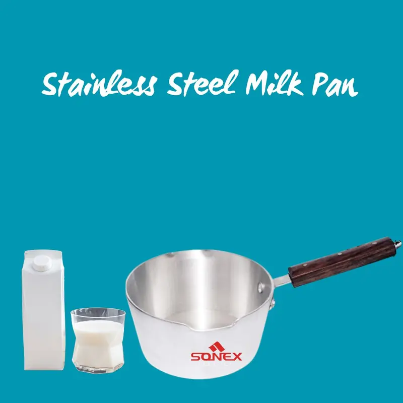 Sonex Aluminium steel Milk Pot |  Chef's Stainless Steel Milk Pan  1 Litre, 1.5  Litre 2.5  Litre 7