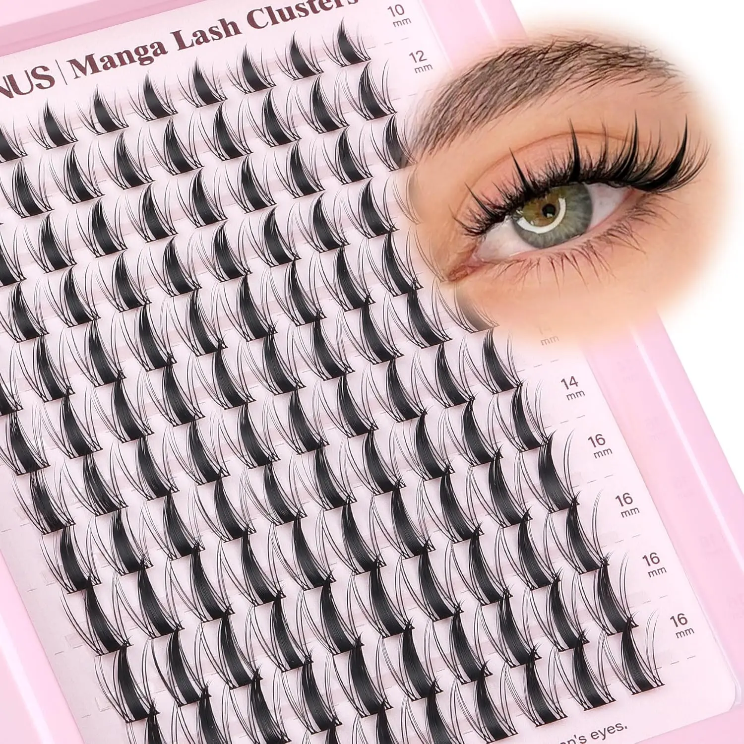Goddvenus Eyelashes Cluster Lashes Grand-spiky Manga Lash Clusters Wispy Individual Eyelashes Anime Lashes Individual Cluster Fairy Eyelash Clusters CC Curl...