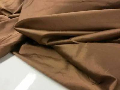 NEW High Class Shot Bronze Stretch Silk Slub Dupion Fabric 3