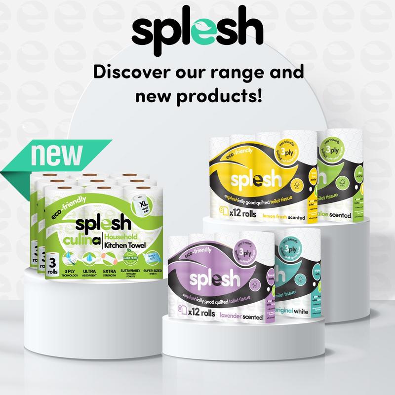 LIVE EXCLUSIVE Splesh Toilet Roll, Soft & Quilted Eco-Friendly, Lemon, 72 Rolls 6