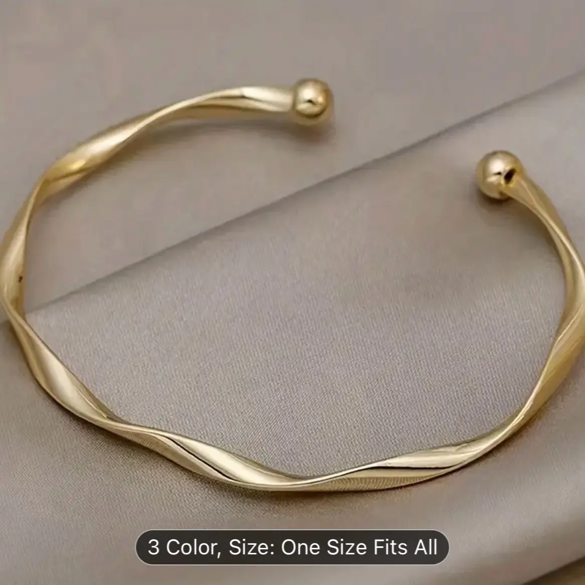 Twisted Cuff Bangle - Fashion Accessory for Women