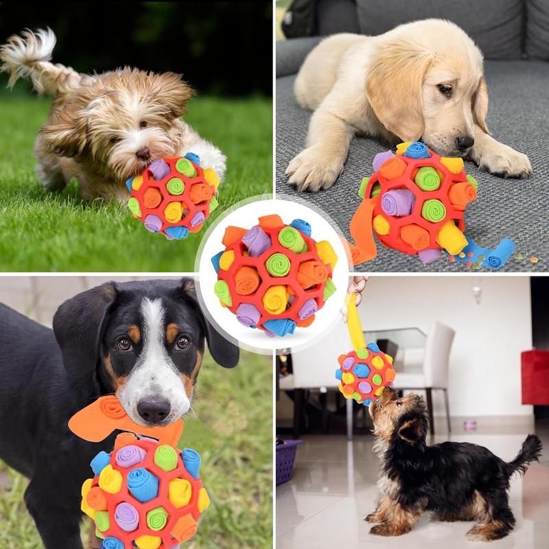 Interactive Dog Puzzle Toy – Snuffle Ball & Treat Dispenser for Slow Feeding, Mental Stimulation & Foraging – Squeaky & Durable Dog Toy - Herding Ball Dog enrichment 5