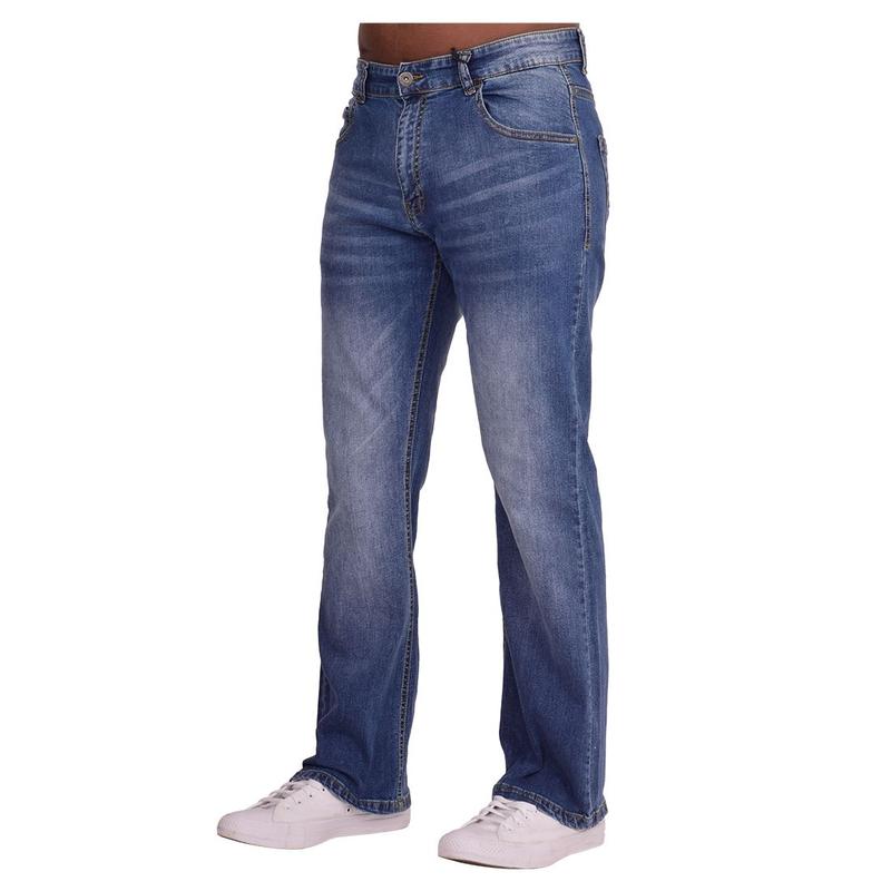 Firetrap Original Mens Designer Hardwearing Durable Quality Bootcut Leg Regular Fit Relaxed Wide Bottom Denim Jeans Zip Fly Fastening Classic 5 Pocket Jean 6