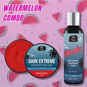 Dark Extreme Intensifying Tanning Gel & Tanning Cream,Watermelon Tan Accelerator Combo Self Tan, Indoor & Outdoor Tanning Booster