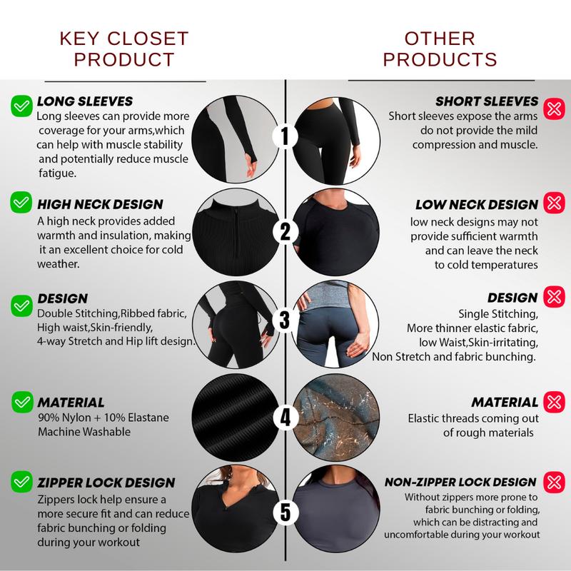 Key Closet Ribbed Gym/Yoga/Stay-at-home full set, 7 colours 7