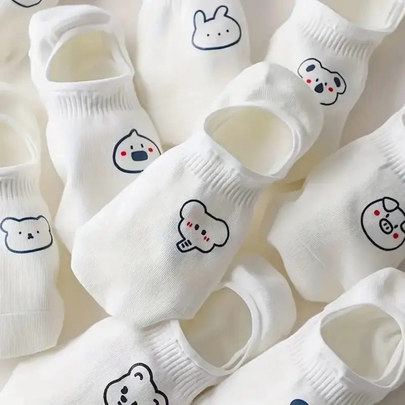 10 Pairs of White Invisible Socks for Women - Comfortable and Breathable - Womenswear school