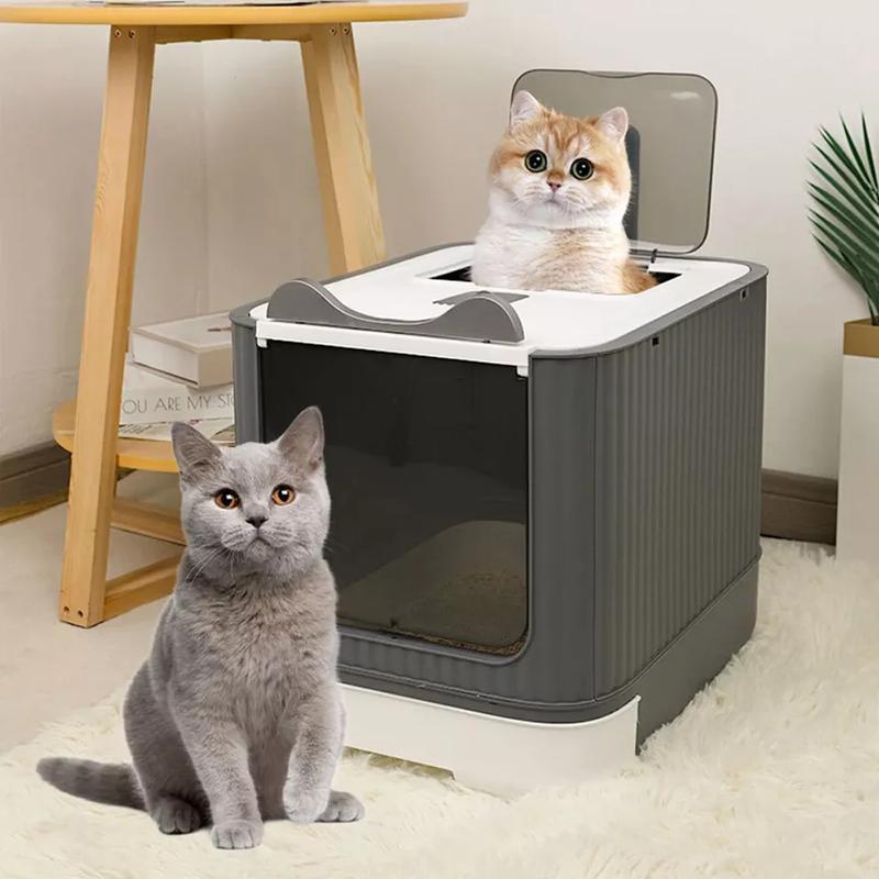 Product Introduction of Large Cat Litter Box Self Cleaning Pan Drawer Anti-Splashing Cat Potty Tray robot 3