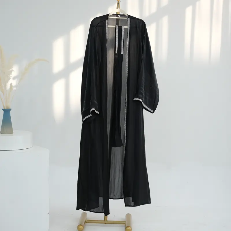 HASASERIES HS1183 1pcs Cardigan Solid Edge Robe Cardigan 8