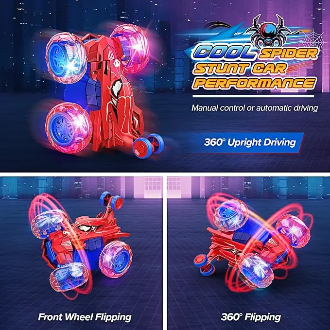 Remote Control Cars Toys for 3-10 Year Old Boys Girls, Monster Truck Boys Toys Age 3-12 Rc Car Christmas Xmas Gifts for Kids Stocking Fillers Gifts for 3-9 Year Old Boys Girls Kids Toys 2