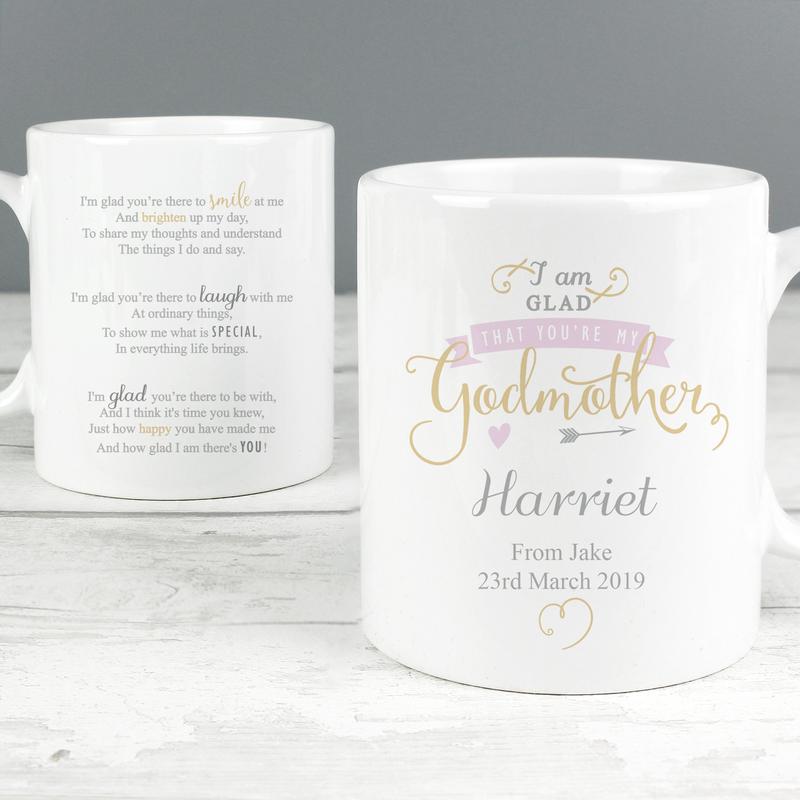 Personalised I Am Glad... Godmother Mug 7
