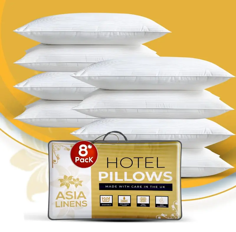 Hotel Quality Pillows | 2 Pack, 4 Pack, 6 Pack, 8 Pack, 10 Pack, 1 PACK | SAME DAY SHIPPING | Extra Filled Luxury Pillows 4