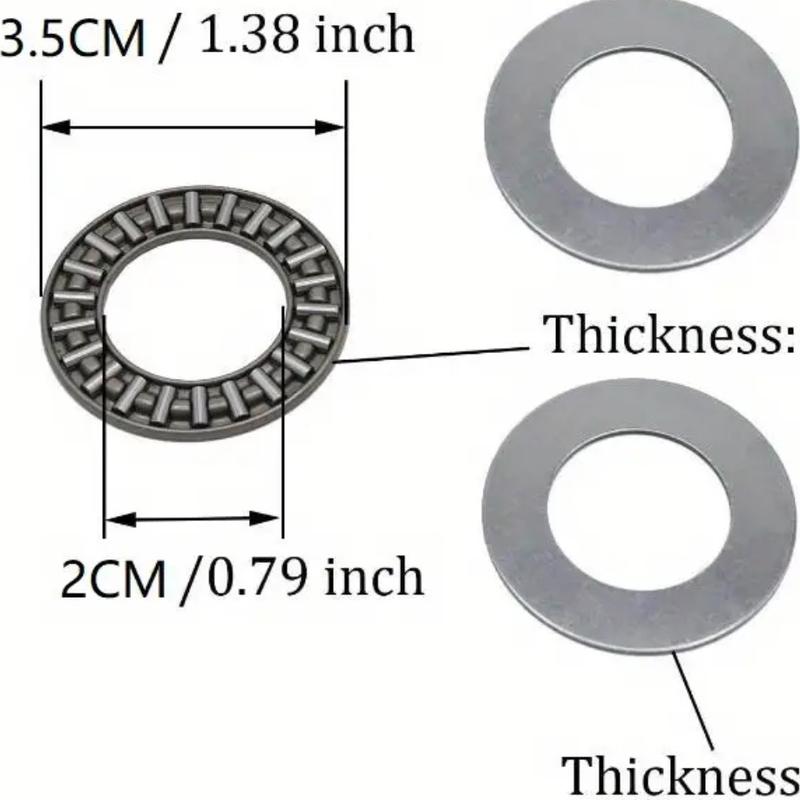 2 pack ACK 2036 Needle Roller Thrust Bearings with AS Washers - 20mmx35mmx2mm 4
