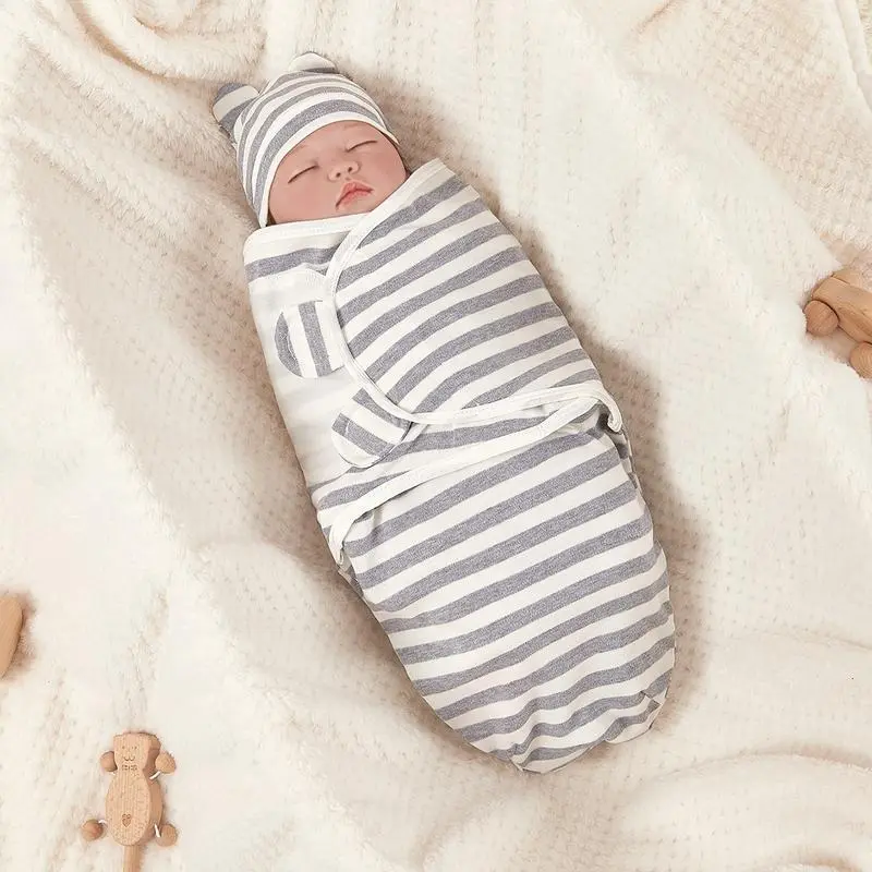 Baby Anti-shock Swaddle Cotton Printed Wrap Spring/Summer Baby Wrap Two-piece Baby Anti-kick Blanket 6