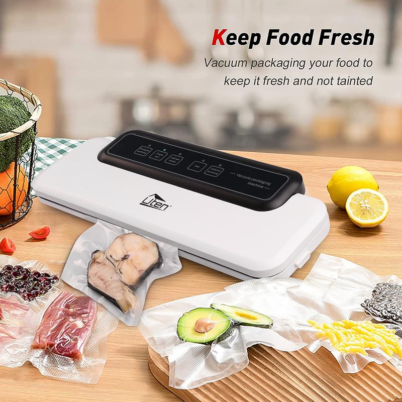 Uten Vacuum Sealing Machine Full Automatic Sealing Packing Food Sealer Easy-to-Use Touch Operation Two Selectable Vacuum Modes Food Safe Fresh Storage 4