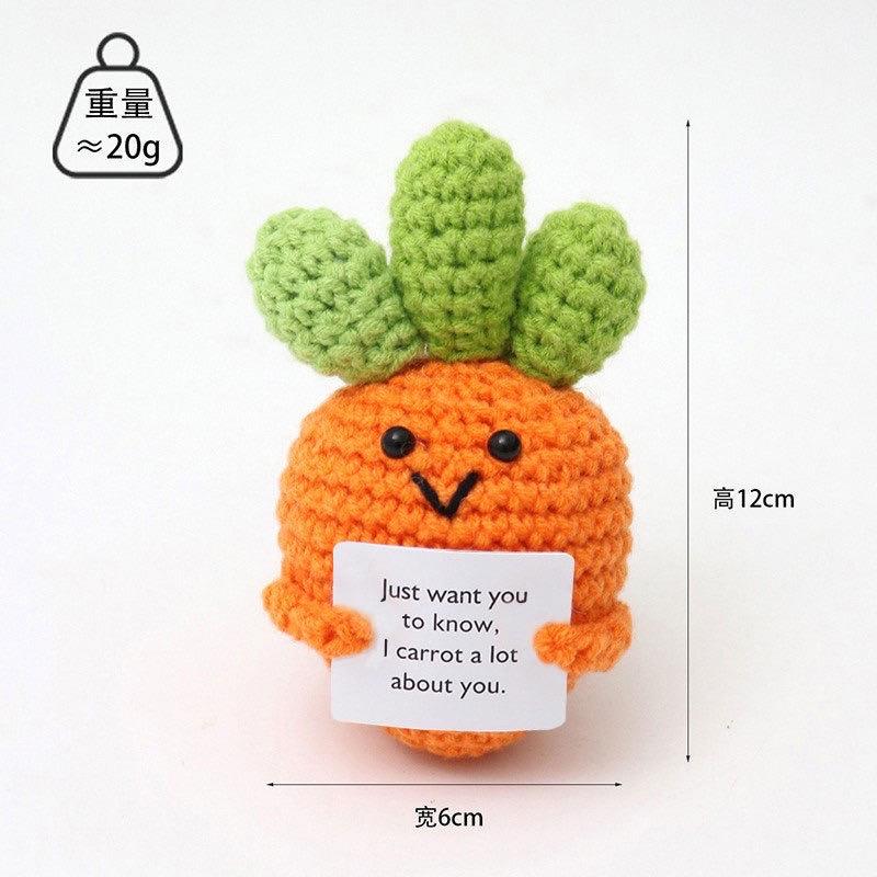 Knitted Positive Ornaments, Emotional Support Gift, Handmade Creative Crochet Dolls, Funny Mini Home, Room Decorations, Gifts for Holiday, Birthdays, Encouragement to Friends and Family, Home Parties! Ideal for Student Exams Graduation. 4